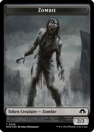 Zombie (Ripple Foil) // Insect (0027) Double-Sided Token (MH3-39 // 27) - Modern Horizons 3 Foil-1