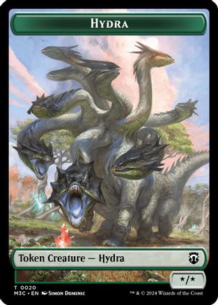 Hydra (Ripple Foil) // Boar Double-Sided Token (M3C-20 // 17) - Modern Horizons 3 Commander Foil-1