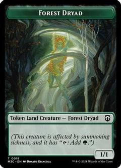 Forest Dryad (Ripple Foil) // Emblem - Vivien Reid Double-Sided Token [Modern Horizons 3 Commander Tokens]-3
