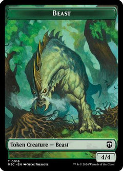 Beast (0016) (Ripple Foil) // Copy Double-Sided Token [Modern Horizons 3 Commander Tokens]-24