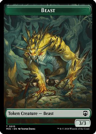 Beast (0015) (Ripple Foil) // Insect (0025) Double-Sided Token [Modern Horizons 3 Commander Tokens]-155