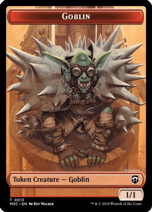 Goblin (Ripple Foil) // Tarmogoyf Double-Sided Token (M3C-13 // 22) - Modern Horizons 3 Commander Foil-1