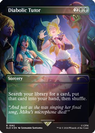 Diabolic Tutor (1592 - Japanese Rainbow Foil) [Secret Lair Drop Series]