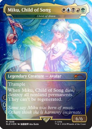 Miku, Child of Song - Child of Alara (Rainbow Foil) [Secret Lair Drop Series]-1