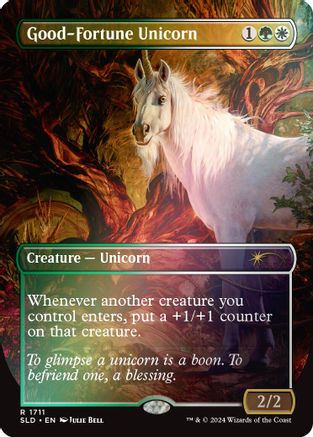 Good-Fortune Unicorn (Rainbow Foil) [Secret Lair Drop Series]-1