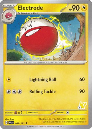 Electrode (067/193) (Pikachu Stamp #6) [Battle Academy 2024]-1