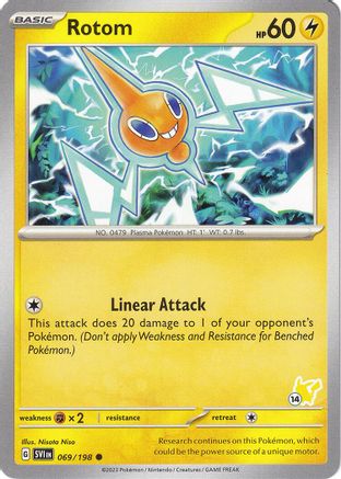 Rotom (069/198) (Pikachu Stamp #14) [Battle Academy 2024]-1