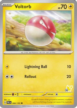 Voltorb (066/193) (Pikachu Stamp #30) [Battle Academy 2024]-1
