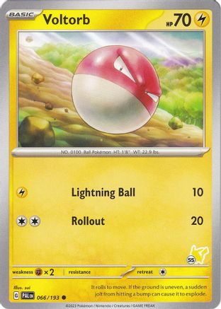 Voltorb (066/193) (Pikachu Stamp #55) [Battle Academy 2024]-1