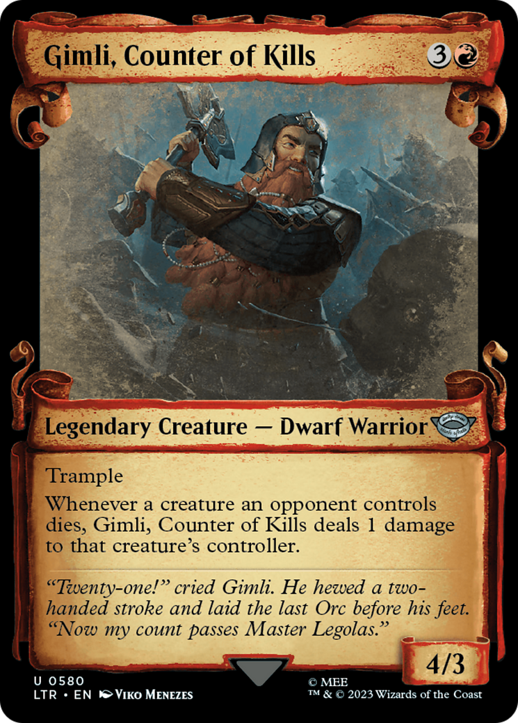 Gimli, Counter of Kills [The Lord of the Rings: Tales of Middle-Earth Showcase Scrolls]-1