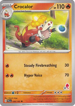 Crocalor (036/193) (Armarouge Stamp #15) [Battle Academy 2024]-1