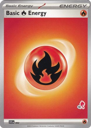 Basic Fire Energy (002) (Armarouge Stamp #16) [Battle Academy 2024]-1