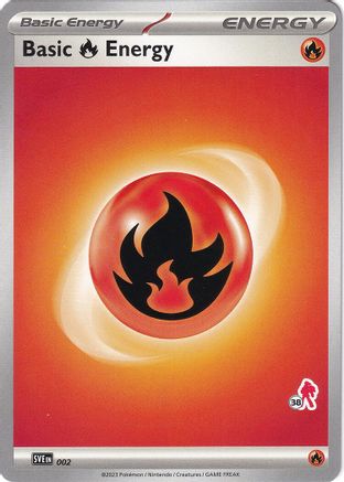 Basic Fire Energy (002) (Armarouge Stamp #38) [Battle Academy 2024]-1