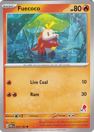 Fuecoco (023/182) (Armarouge Stamp #14) [Battle Academy 2024]-1
