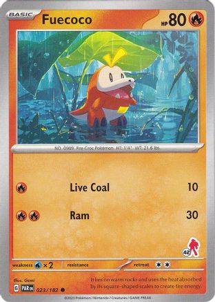 Fuecoco (023/182) (Armarouge Stamp #42) [Battle Academy 2024]-1