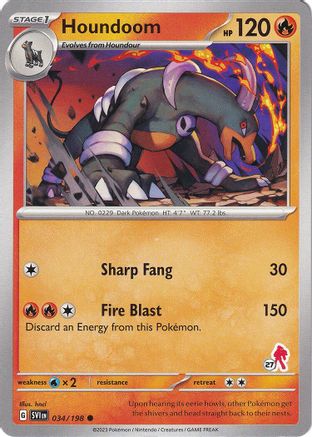 Houndoom (034/198) (Armarouge Stamp #27) [Battle Academy 2024]-1