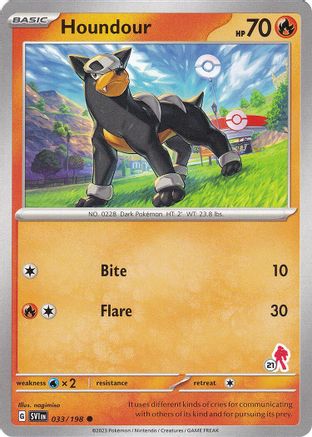 Houndour (033/198) (Armarouge Stamp #21) [Battle Academy 2024]-1