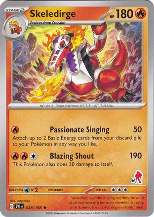 Skeledirge (038/198) (Armarouge Stamp #36) [Battle Academy 2024]-1