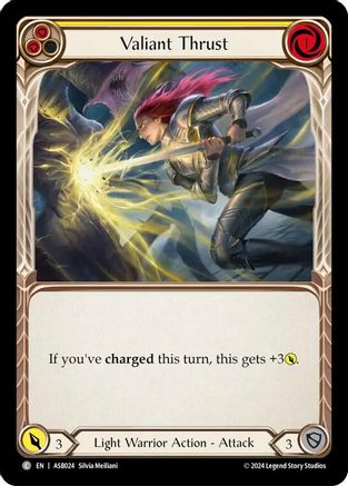 Valiant Thrust (Yellow) [ASB024] (Armory Deck: Boltyn)-1