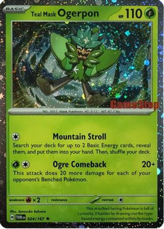 Teal Mask Ogerpon (024/167) (Cosmos Holo) (GameStop Exclusive) [Scarlet & Violet: Twilight Masquerade]-1