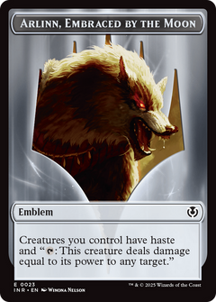 Wolf (0018) // Emblem - Arlinn, Embraces by the Moon Double-Sided Token [Innistrad Remastered Tokens]-2