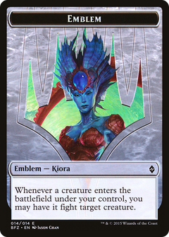Kiora, Master of the Depths Emblem [Battle for Zendikar Tokens]-1