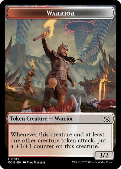 Warrior // Phyrexian Hydra (0012) Double-Sided Token [March of the Machine Tokens]-1