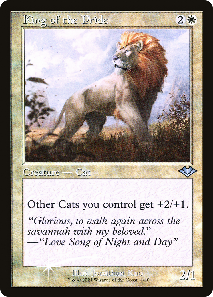 King of the Pride (Retro Frame) (MH1-004) - Modern Horizons 1 Timeshifts Etched Foil-1