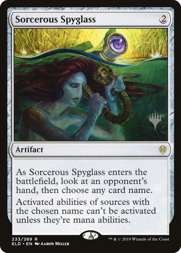 Sorcerous Spyglass (Promo Pack) [Throne of Eldraine Promos]-1