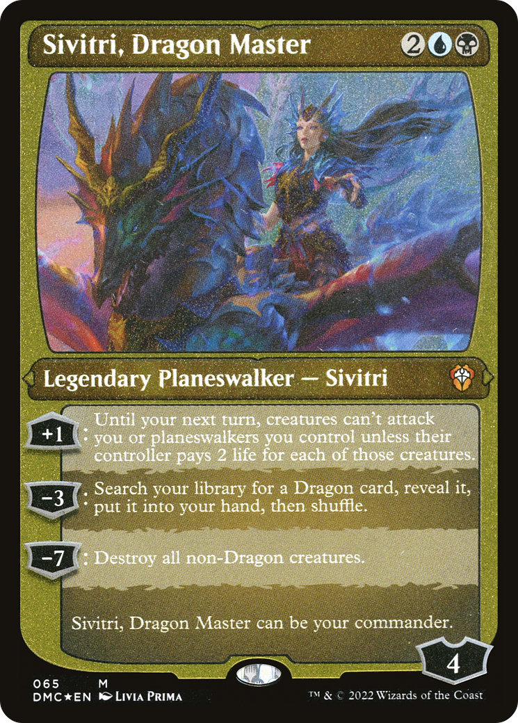 Sivitri, Dragon Master (DMC-065) - Dominaria United Commander Etched Foil-1