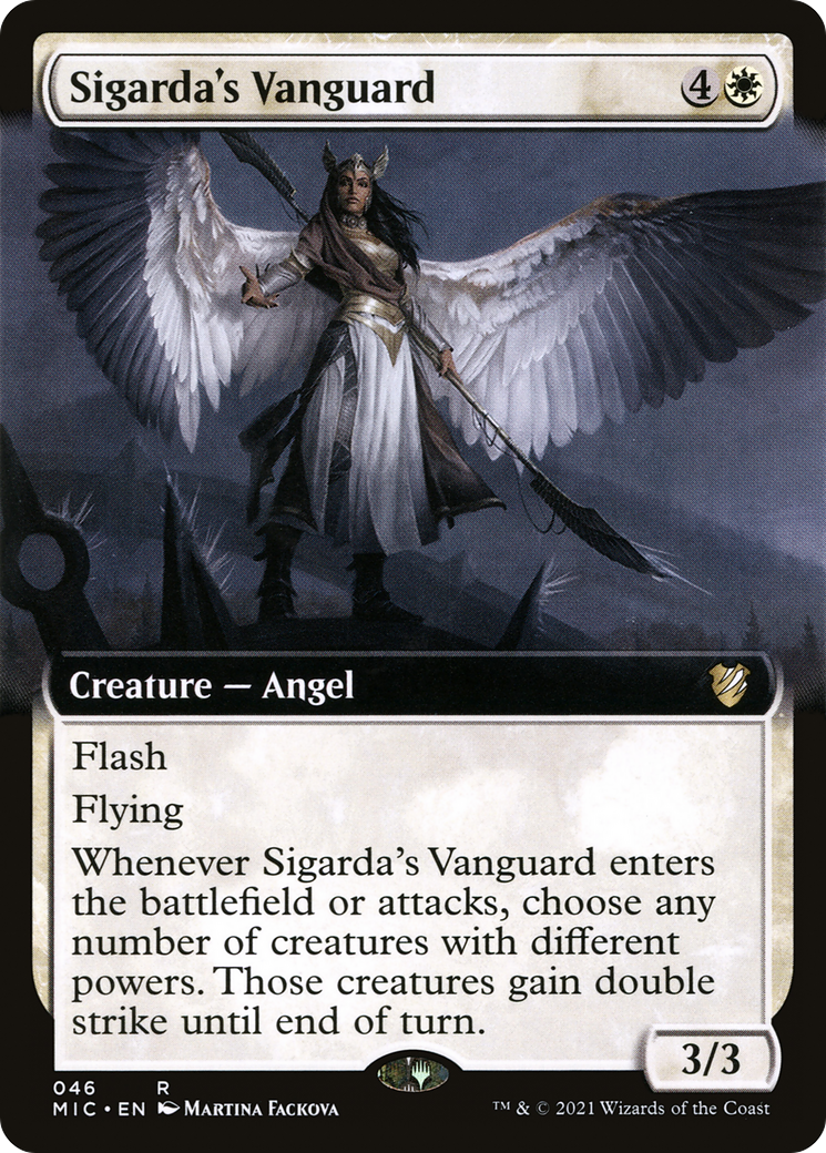 Sigarda's Vanguard (Extended Art) [Innistrad: Midnight Hunt Commander]-1