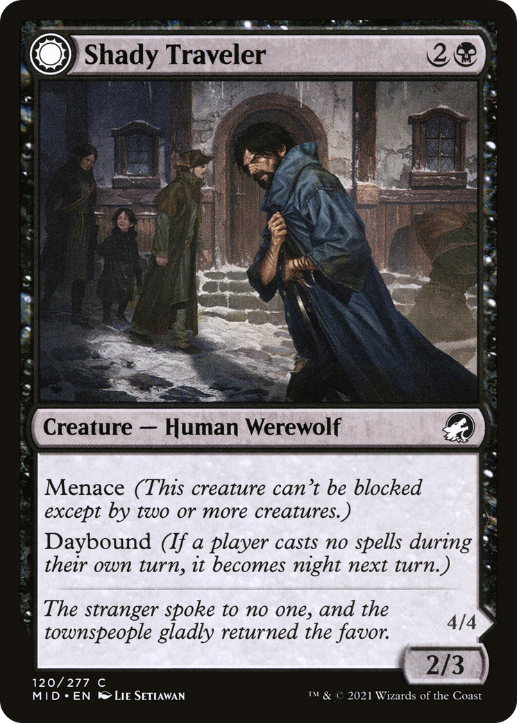 Shady Traveler // Stalking Predator [Innistrad: Midnight Hunt]-3
