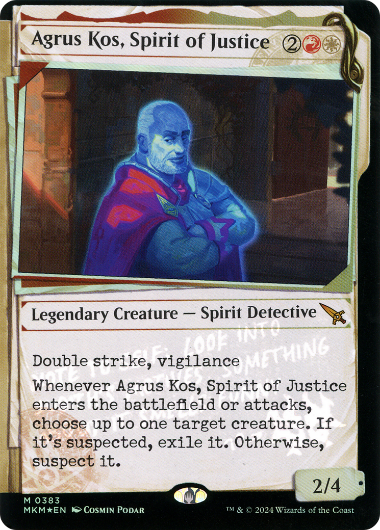 Agrus Kos, Spirit of Justice (Showcase) (Invisible Ink) [Murders at Karlov Manor]-1