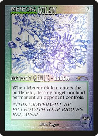 Meteor Golem (1660) (Rainbow Foil) [Secret Lair Drop Series]-1