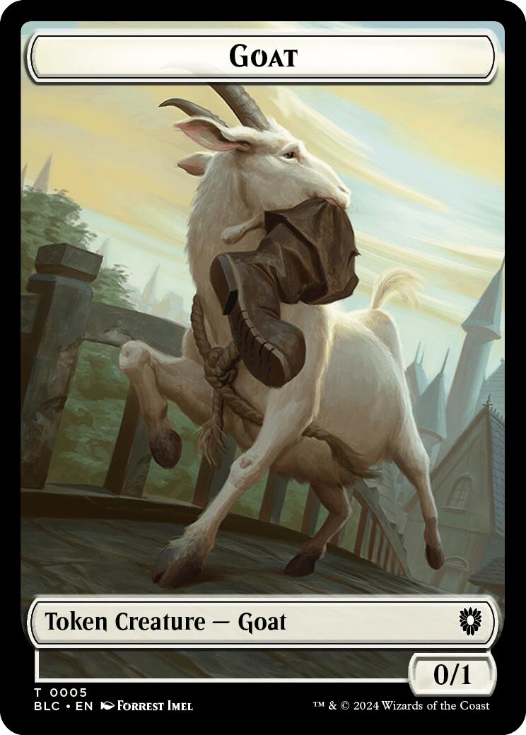 Goat // Wolf (032) Double-Sided Token [Bloomburrow Commander Tokens]-1