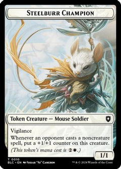 Steelburr Champion // Squid Double-Sided Token (BLC-10 // 17) - Commander: Bloomburrow-1