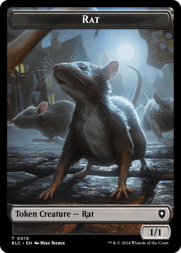 Rat // Raccoon Double-Sided Token [Bloomburrow Commander Tokens]-1