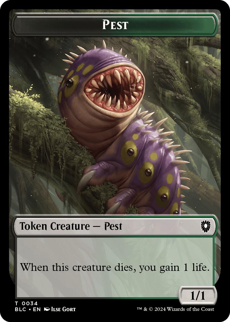 Pest // Shapeshifter Double-Sided Token [Bloomburrow Commander Tokens]-1