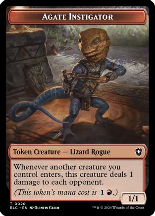 Agate Instigator // Rabbit Double-Sided Token (BLC-20 // 3) - Commander: Bloomburrow-1