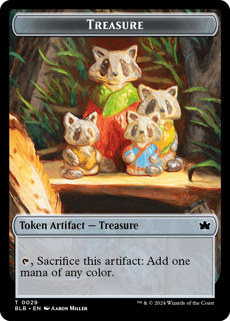 Cat // Treasure Double-Sided Token [Bloomburrow Commander Tokens]-2