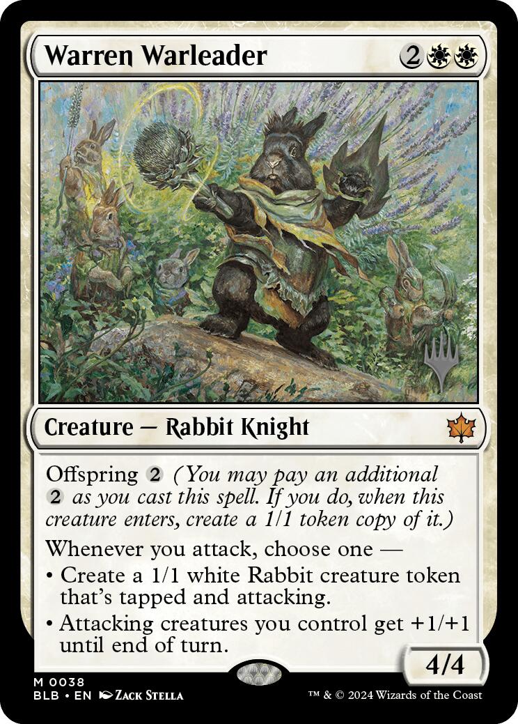 Warren Warleader (Promo Pack) [Bloomburrow Promos]-1