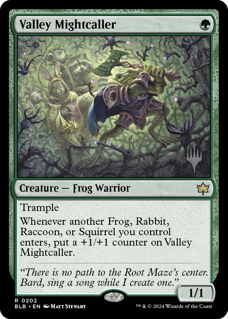 Valley Mightcaller (Promo Pack) [Bloomburrow Promos]-1