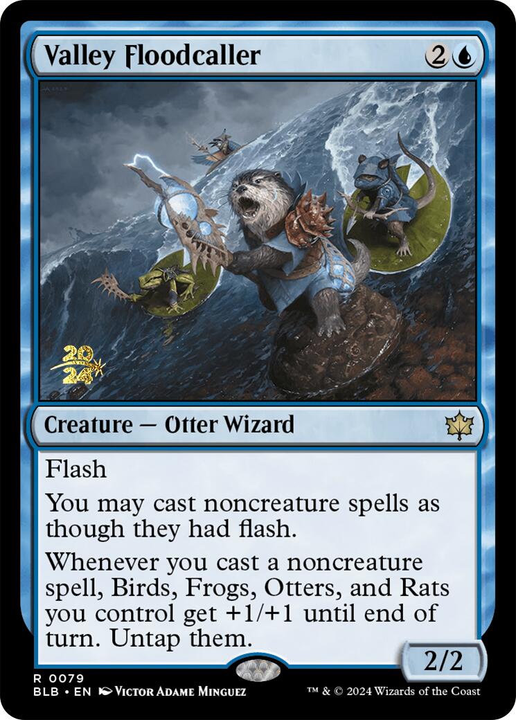 Valley Floodcaller [Bloomburrow Prerelease Promos]-1