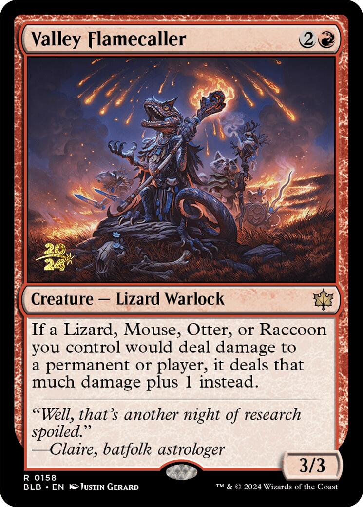 Valley Flamecaller [Bloomburrow Prerelease Promos]-1