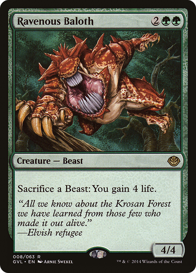 Ravenous Baloth (Garruk vs. Liliana) [Duel Decks Anthology]-1