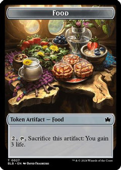 Food // Bushy Bodyguard Double-Sided Token (BLB-27 // 20) - Bloomburrow Foil-1