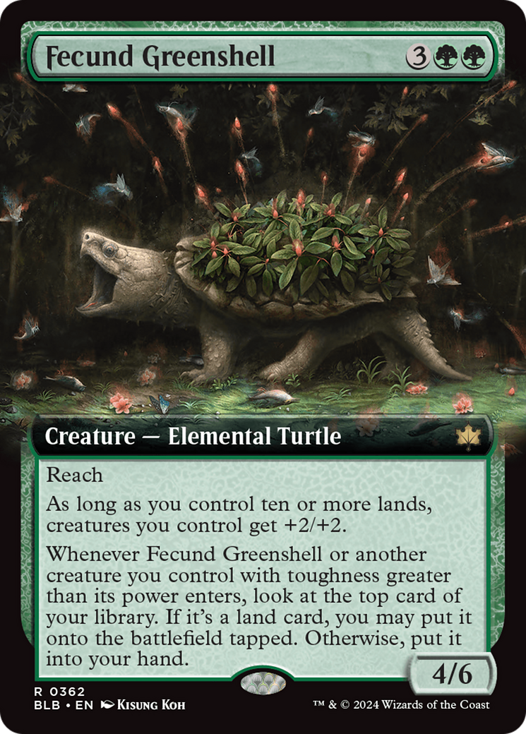 Fecund Greenshell (Extended Art) [Bloomburrow]-1