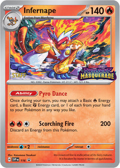 Infernape (116) (Staff) [Scarlet & Violet: Black Star Promos]-1
