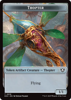 Thopter // Gnome Double-Sided Token [Edge of Eternities Commander Tokens]-1