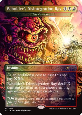 Beholder's Disintegration Ray - Fire Covenant (Rainbow Foil) [Secret Lair Drop Series]-1